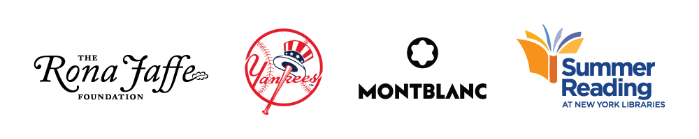 Logos of The Rona Jaffe Foundation; New York Yankees Foundation; Montblanc